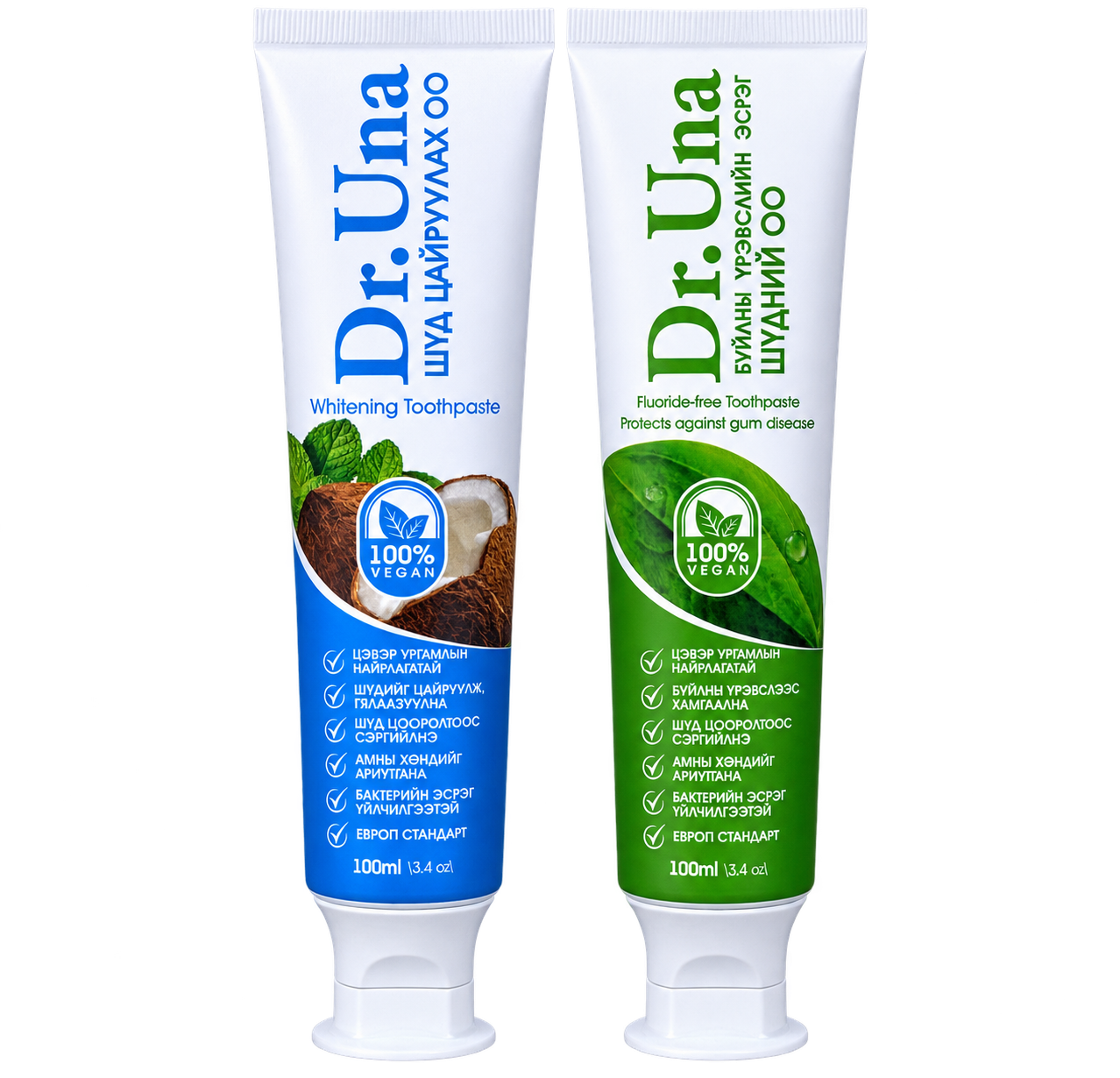 Dr. Una toothpaste range
